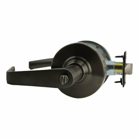 SCHLAGE COMMERCIAL ALX Series Grade 2 Entry Saturn Lever Lock Less Cylinder with 47267042 2-3/4in Deadlatch and ALX53LSAT613